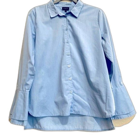 Who What Wear light blue collar button down shirt size M normcore - Picture 1 of 9